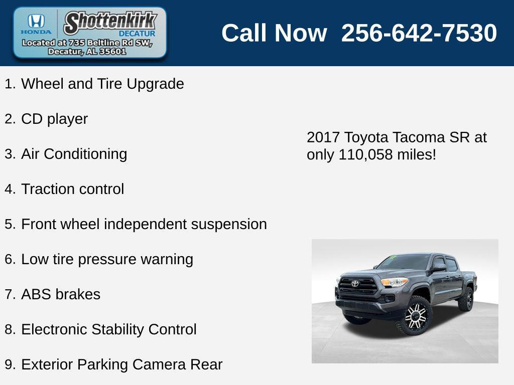 used 2017 Toyota Tacoma car, priced at $21,923