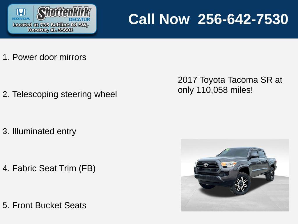 used 2017 Toyota Tacoma car, priced at $21,923