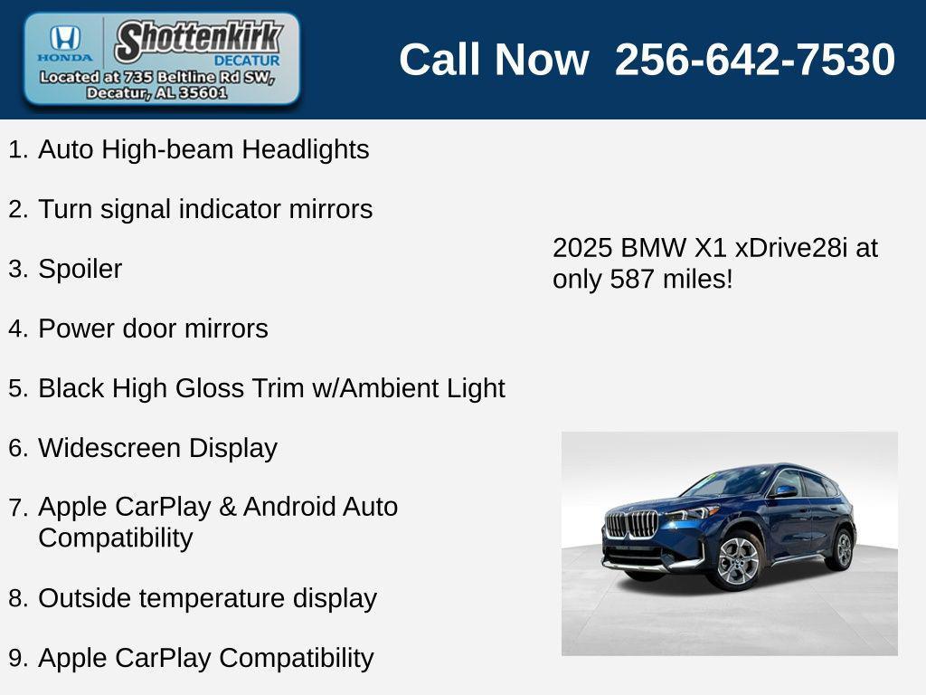 used 2025 BMW X1 car, priced at $44,696