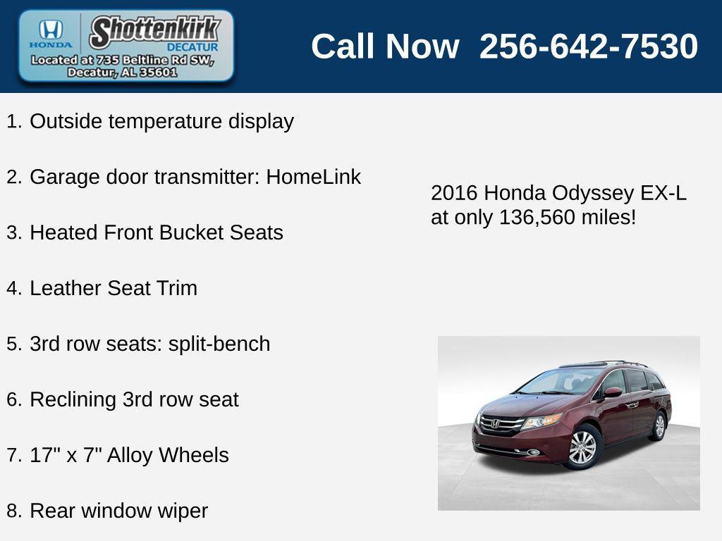 used 2016 Honda Odyssey car, priced at $14,789