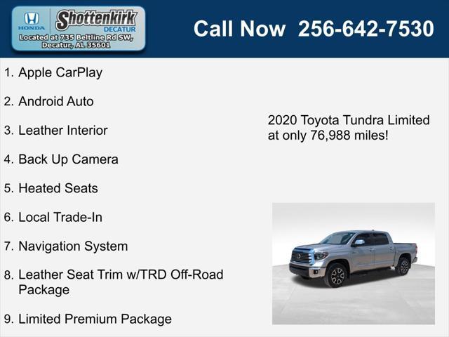 used 2020 Toyota Tundra car, priced at $40,919