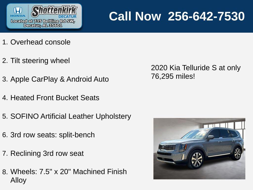 used 2020 Kia Telluride car, priced at $24,236