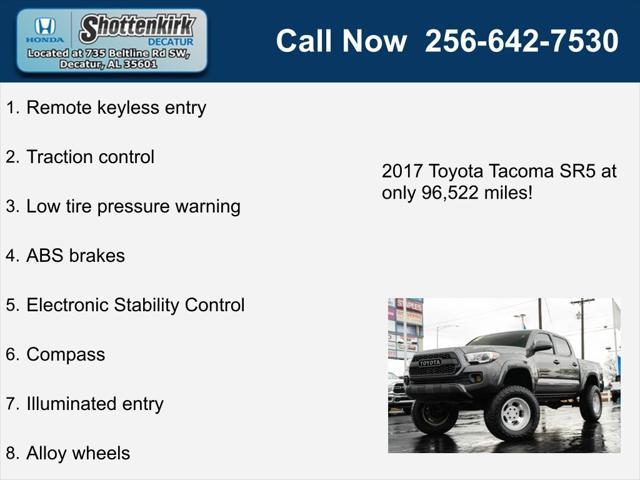 used 2017 Toyota Tacoma car, priced at $25,189