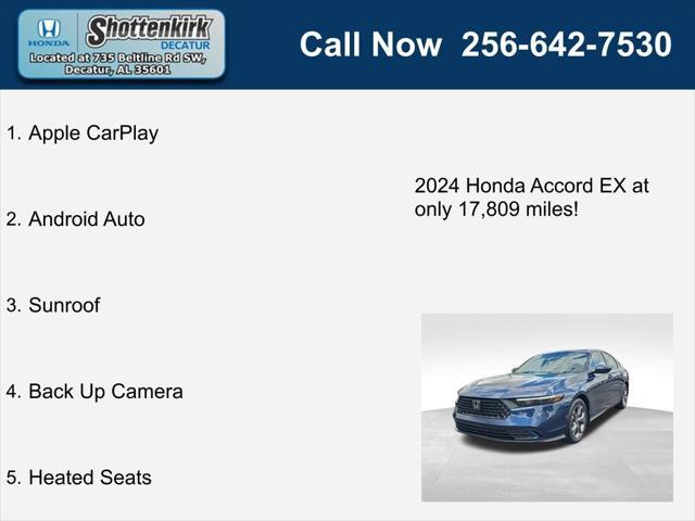used 2024 Honda Accord car, priced at $27,836