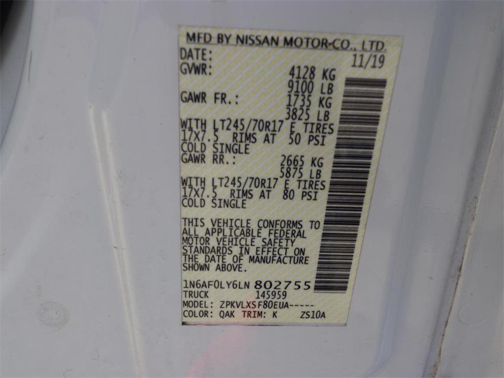 used 2020 Nissan NV Cargo NV2500 HD car, priced at $29,897