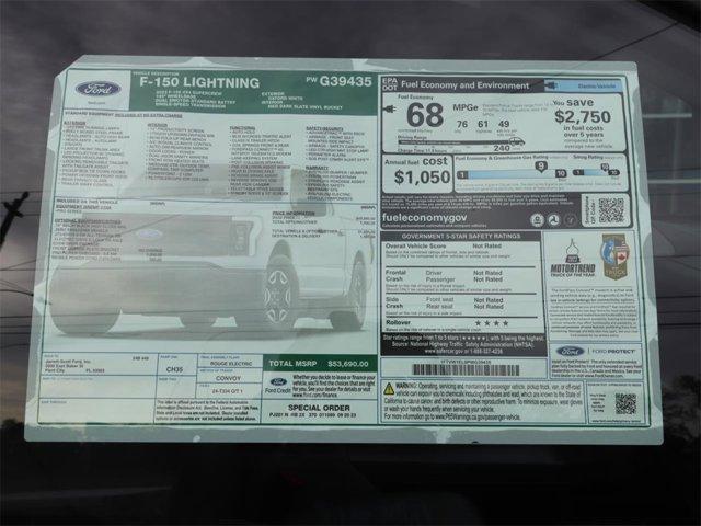 new 2023 Ford F-150 Lightning car, priced at $44,190