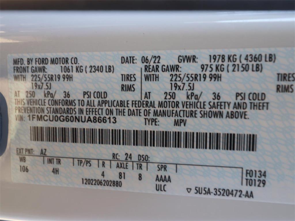 used 2022 Ford Escape car, priced at $21,454