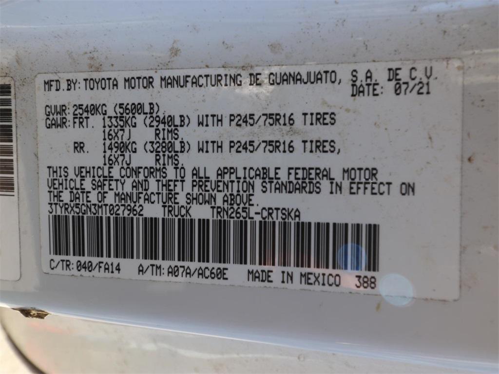 used 2021 Toyota Tacoma car, priced at $26,767