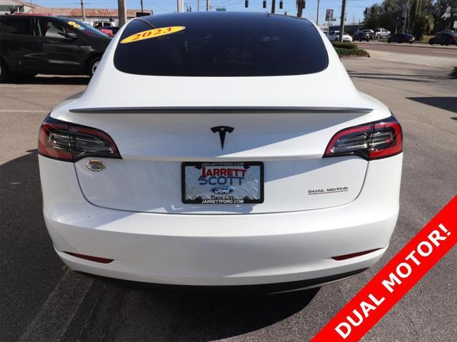 used 2023 Tesla Model 3 car, priced at $34,990