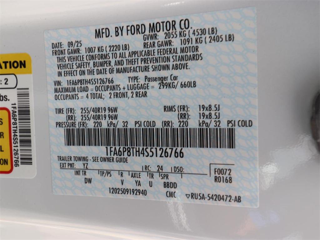 new 2025 Ford Mustang car, priced at $28,568