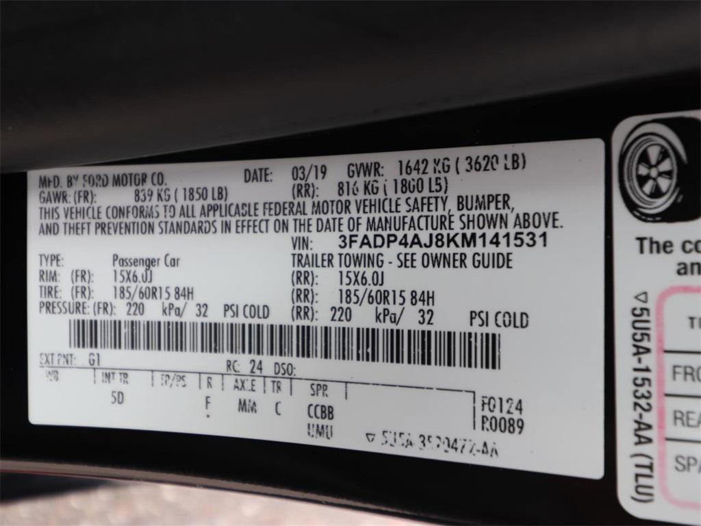 used 2019 Ford Fiesta car, priced at $10,500