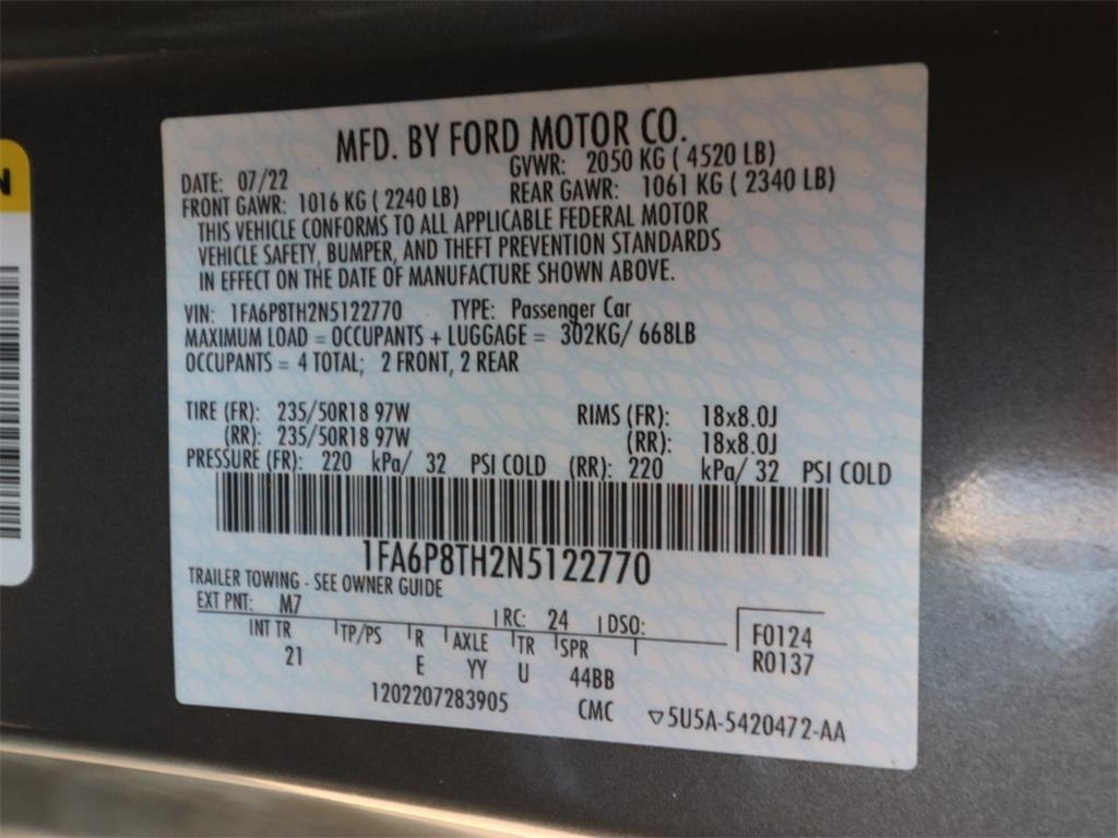 used 2022 Ford Mustang car, priced at $20,757