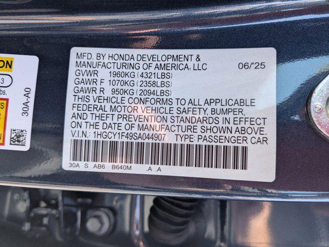 new 2025 Honda Accord car, priced at $30,710