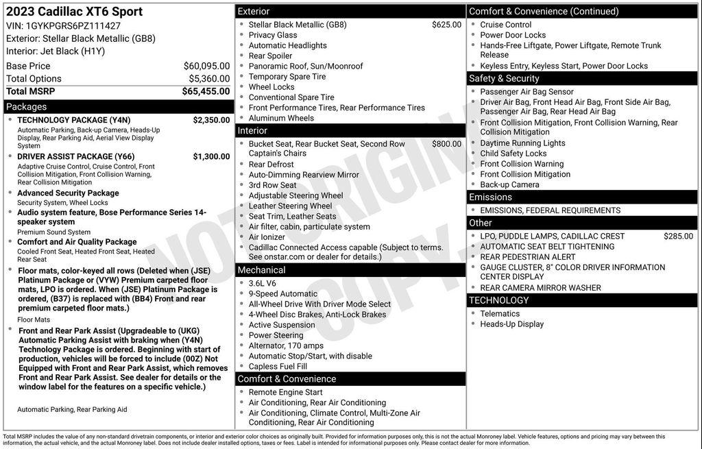 used 2023 Cadillac XT6 car, priced at $43,877
