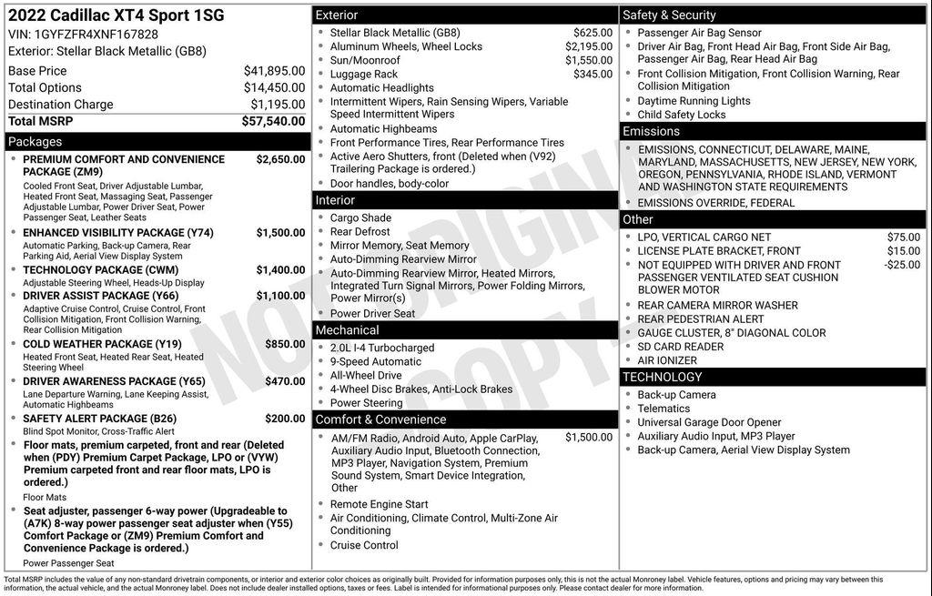 used 2022 Cadillac XT4 car, priced at $30,730