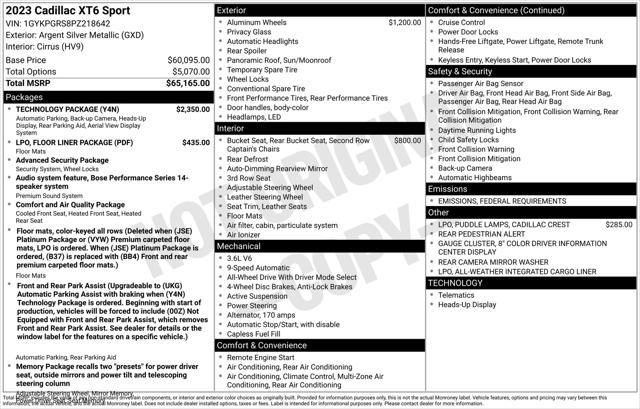 used 2023 Cadillac XT6 car, priced at $46,497