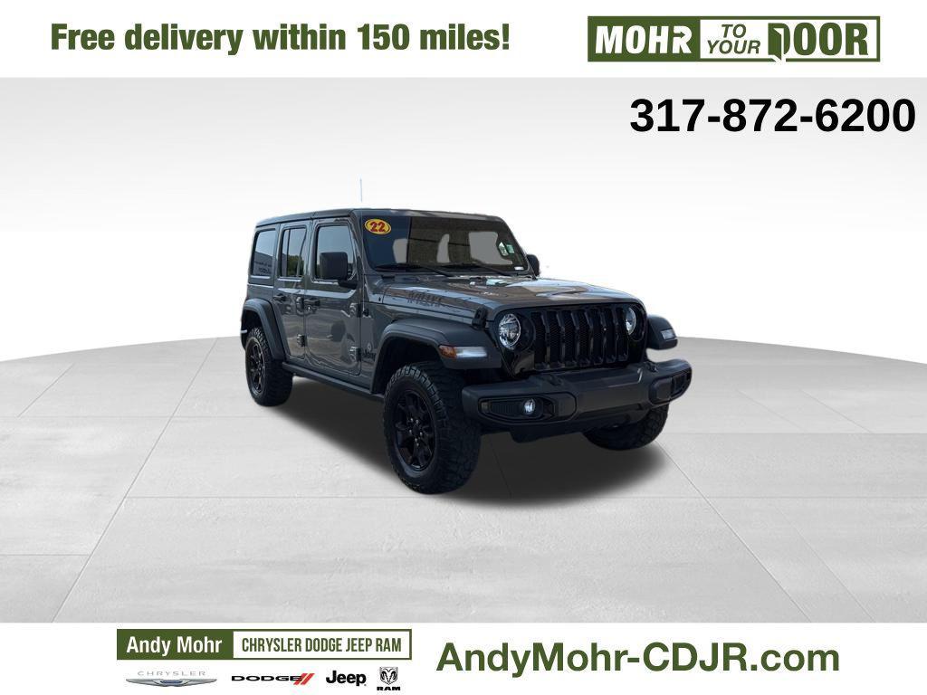 used 2022 Jeep Wrangler Unlimited car, priced at $32,112