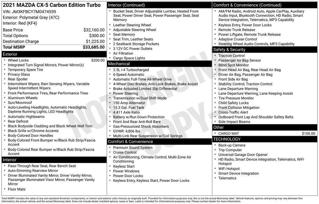 used 2021 Mazda CX-5 car, priced at $23,269