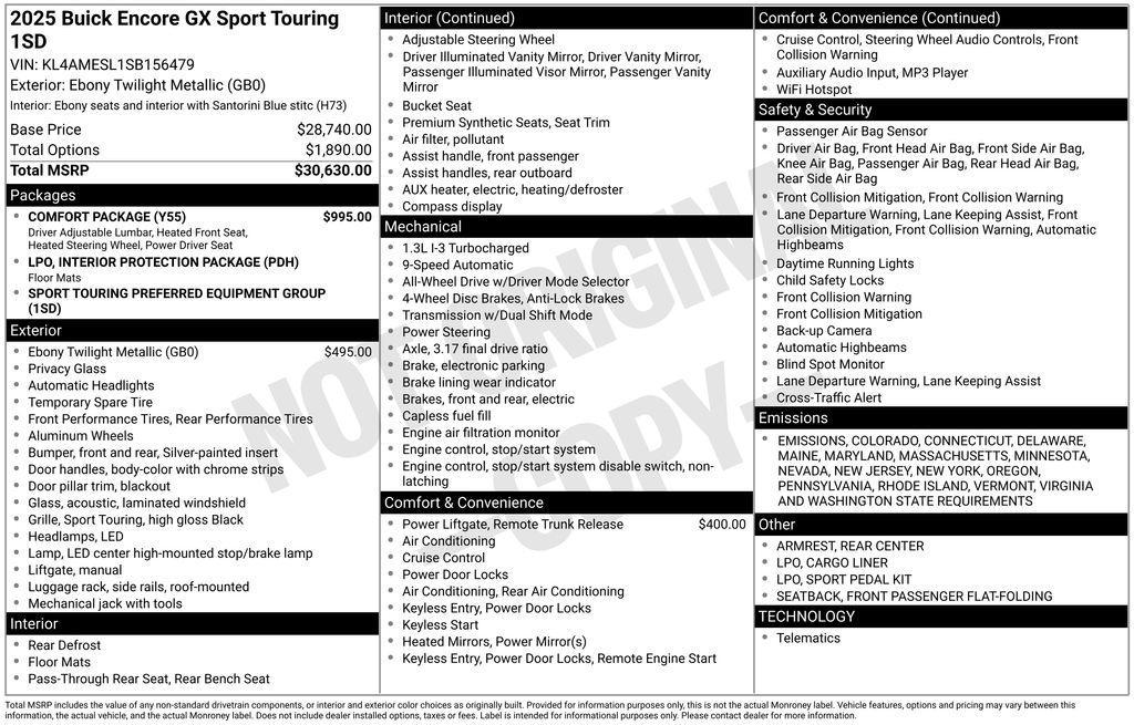 used 2025 Buick Encore GX car, priced at $26,707