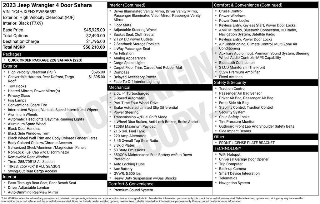 used 2023 Jeep Wrangler car, priced at $29,253