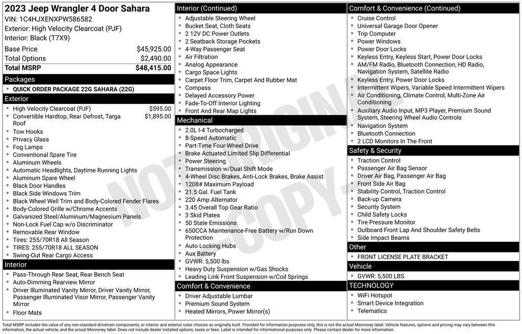 used 2023 Jeep Wrangler car, priced at $29,960