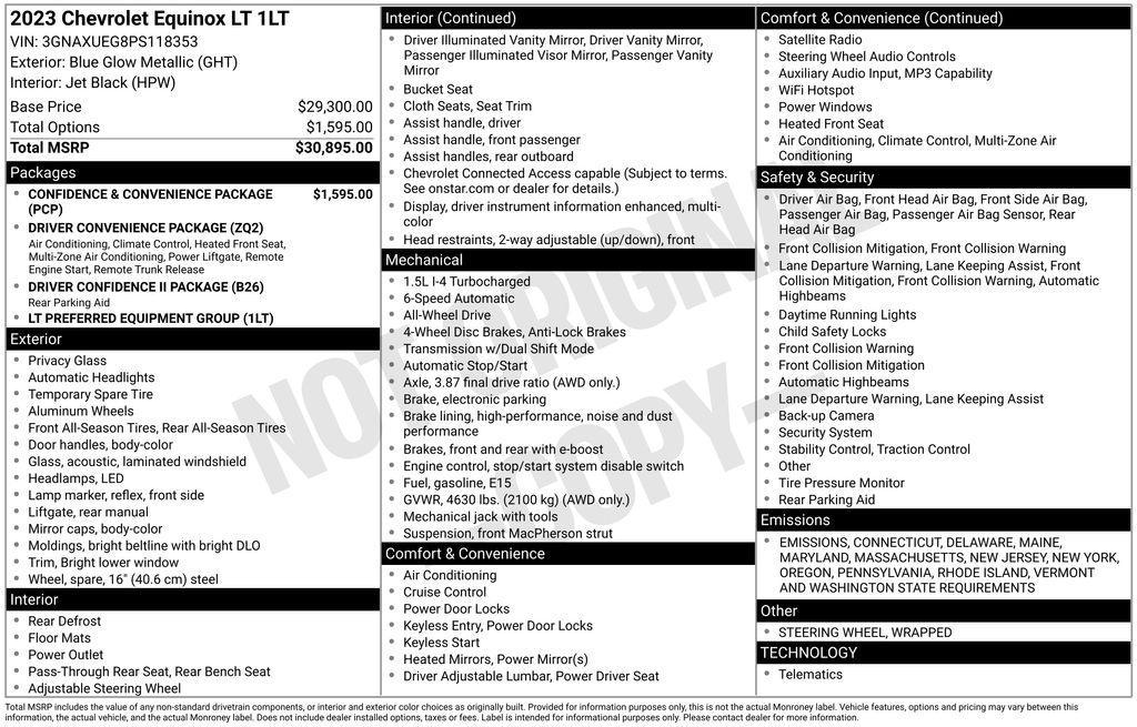 used 2023 Chevrolet Equinox car, priced at $19,972