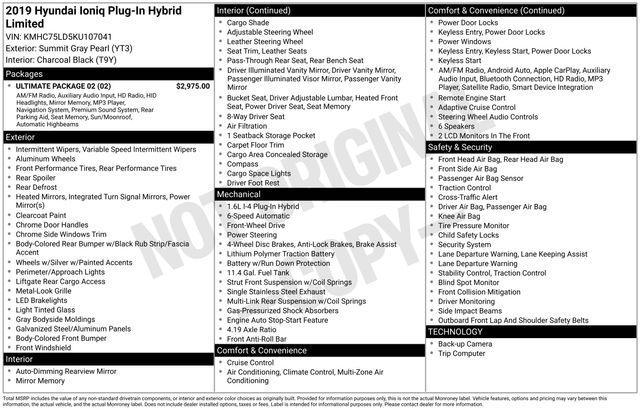 used 2019 Hyundai Ioniq Plug-In Hybrid car, priced at $13,628