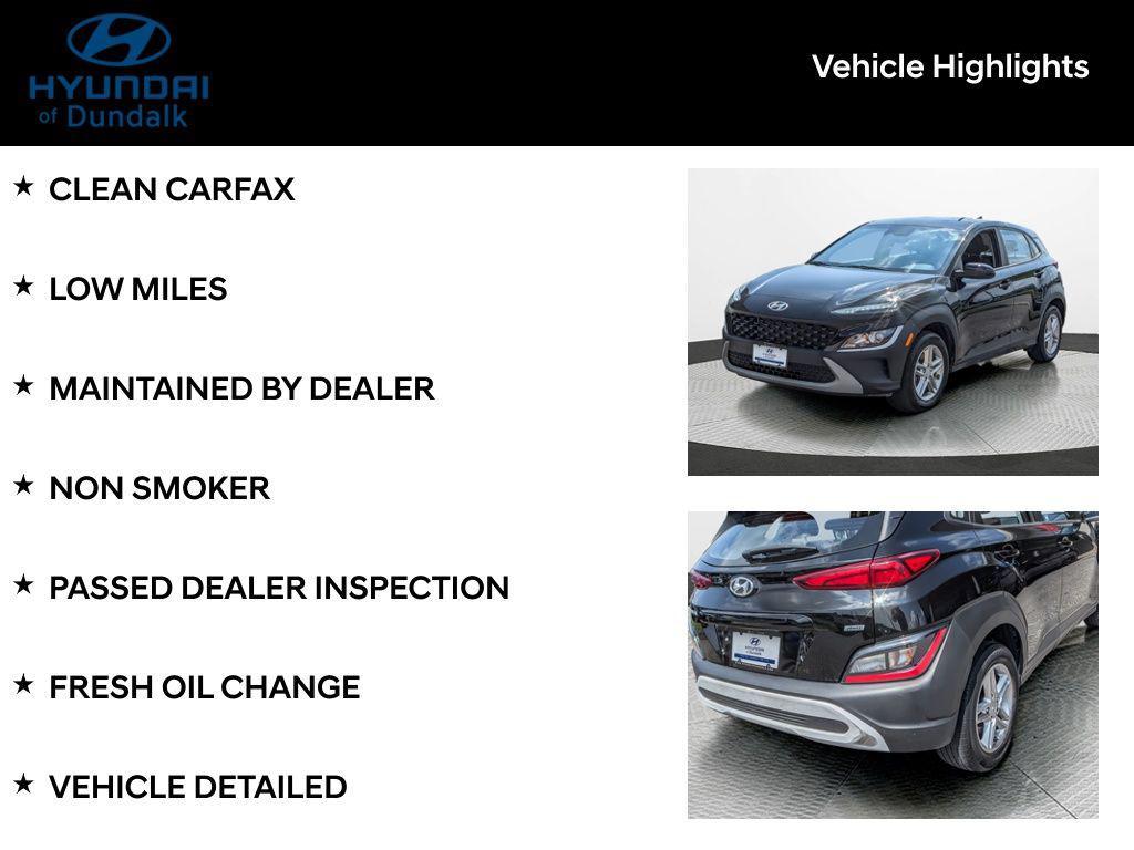 used 2022 Hyundai Kona car, priced at $18,499