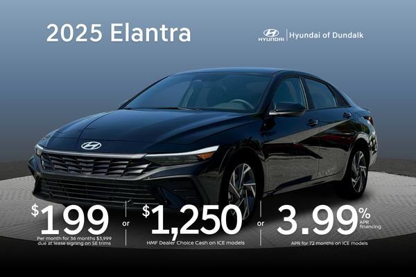 new 2025 Hyundai Elantra car, priced at $30,630