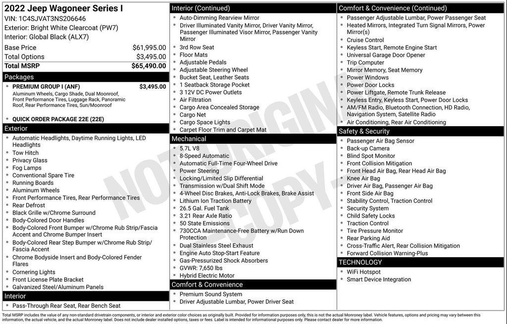 used 2022 Jeep Wagoneer car, priced at $38,999