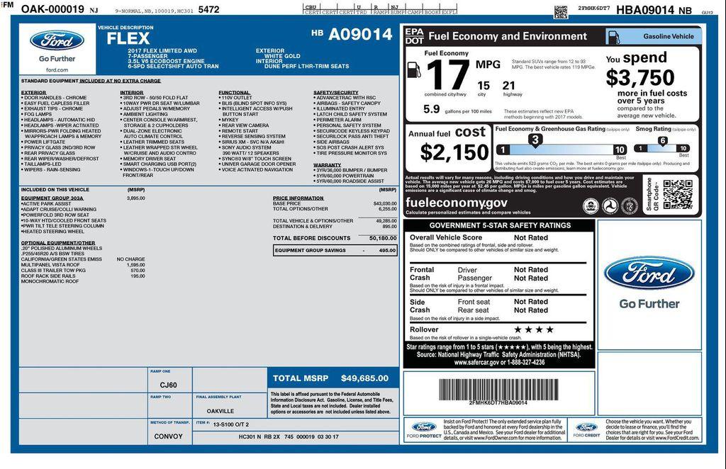 used 2017 Ford Flex car, priced at $16,500