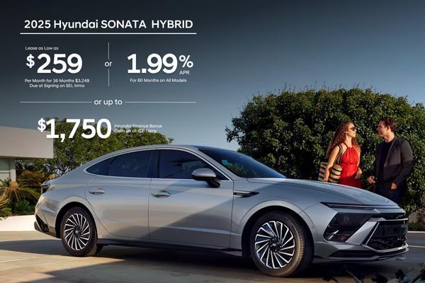 new 2025 Hyundai Sonata Hybrid car, priced at $28,700
