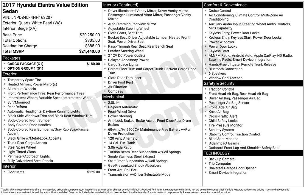 used 2017 Hyundai Elantra car, priced at $12,000