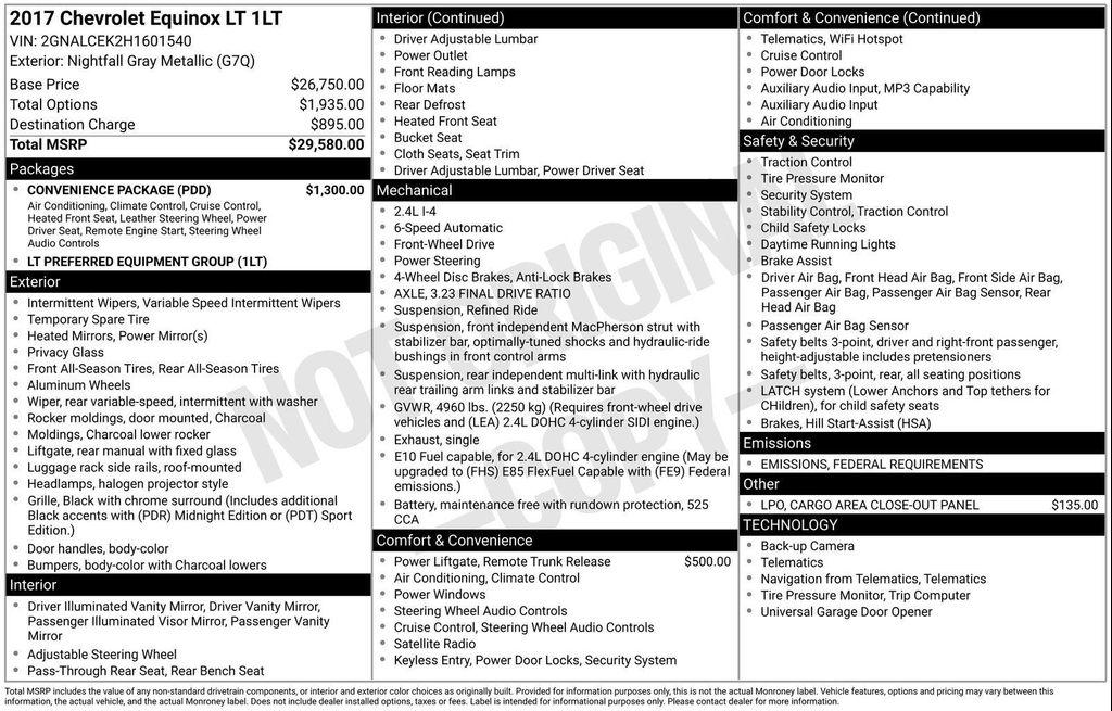 used 2017 Chevrolet Equinox car, priced at $12,500