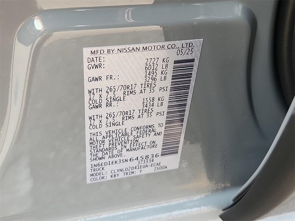 new 2025 Nissan Frontier car, priced at $43,769