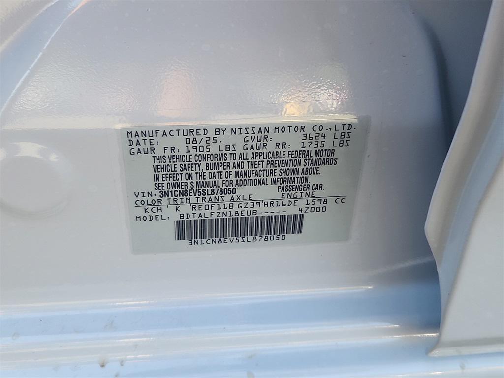 new 2025 Nissan Versa car, priced at $22,600