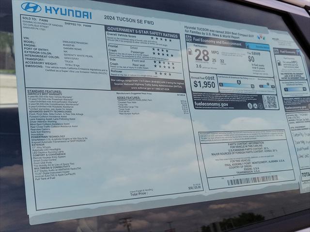 new 2024 Hyundai Tucson car, priced at $30,125