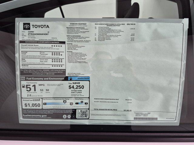 new 2025 Toyota Camry car, priced at $31,582