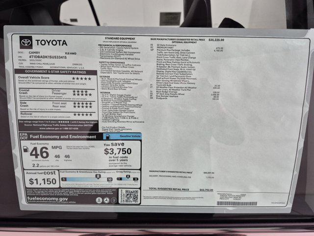 new 2025 Toyota Camry car, priced at $42,292