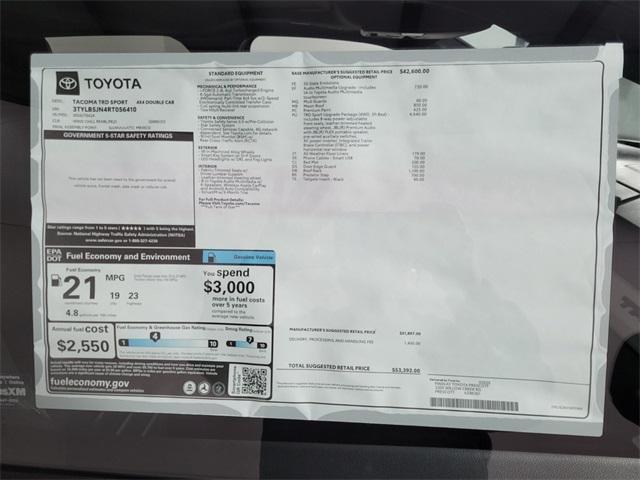 new 2024 Toyota Tacoma car, priced at $50,463