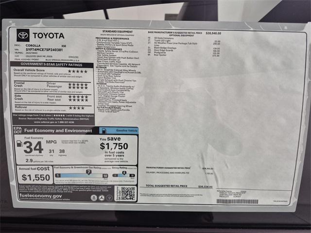 new 2025 Toyota Corolla car, priced at $30,328