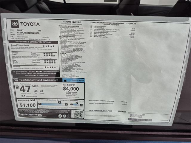 new 2025 Toyota Camry car, priced at $38,242