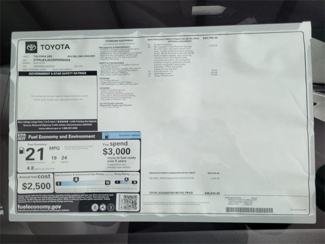 new 2025 Toyota Tacoma car, priced at $44,880