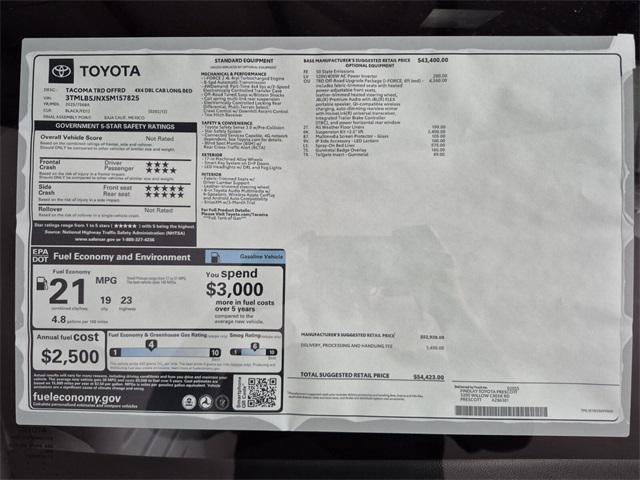 new 2025 Toyota Tacoma car, priced at $51,164