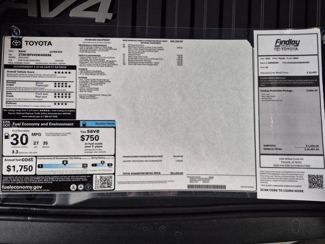 new 2025 Toyota RAV4 car, priced at $32,492