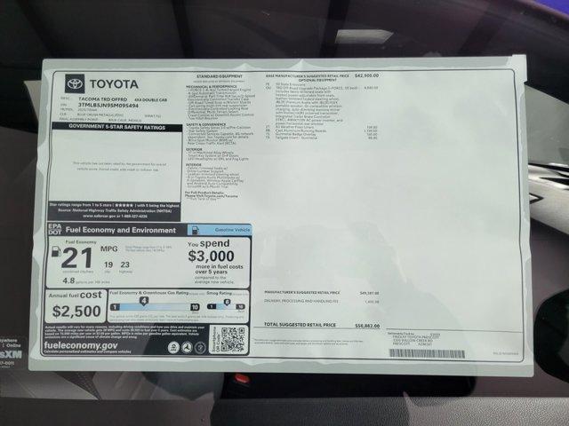 new 2025 Toyota Tacoma car, priced at $48,374