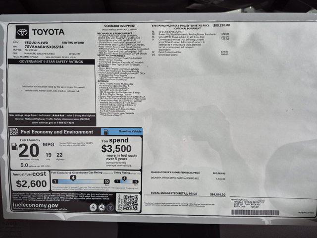 new 2025 Toyota Sequoia car, priced at $84,014