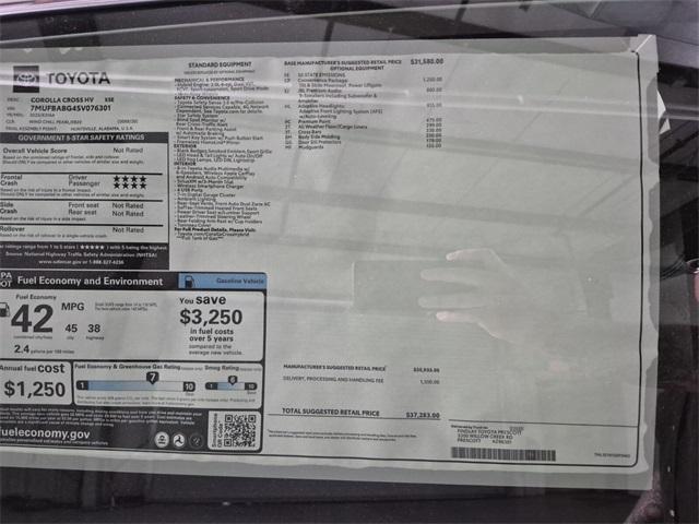 new 2025 Toyota Corolla Cross Hybrid car, priced at $37,283