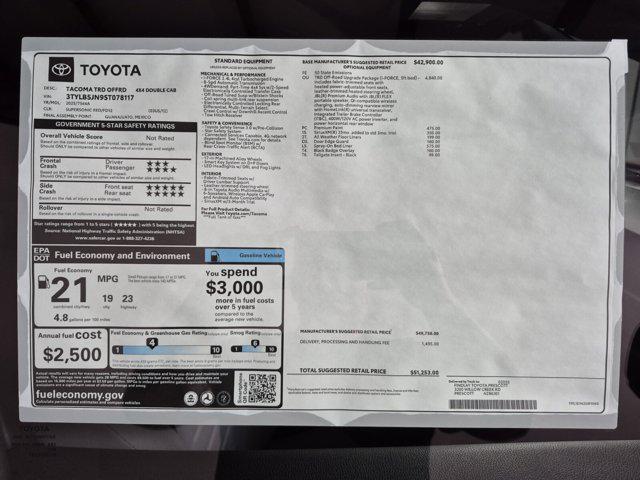 new 2025 Toyota Tacoma car, priced at $48,723