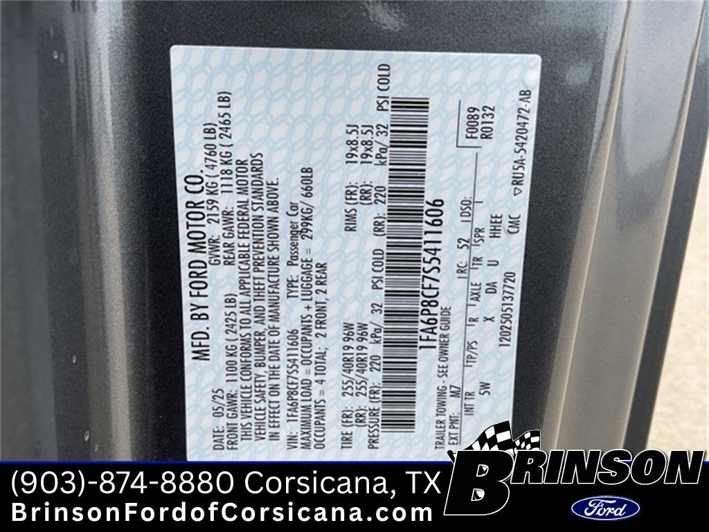 new 2025 Ford Mustang car, priced at $51,969